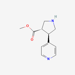 molecular formula C11H14N2O2 B1650602 Methyl (3S,4R)-4-pyridin-4-ylpyrrolidine-3-carboxylate CAS No. 1187933-21-6