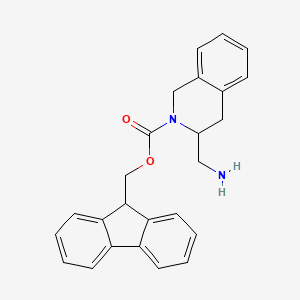 molecular formula C25H24N2O2 B1650603 3-Aminomethyl-2-Fmoc-1,2,3,4-tetrahydro-isoquinoline CAS No. 1187933-39-6