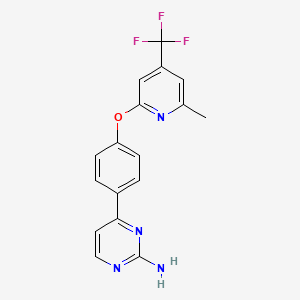 4-[4-[6-Methyl-4-(trifluoromethyl)pyridin-2-yl]oxyphenyl]pyrimidin-2-amine