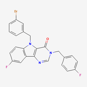 5-(3-bromobenzyl)-8-fluoro-3-(4-fluorobenzyl)-3,5-dihydro-4H-pyrimido[5,4-b]indol-4-one