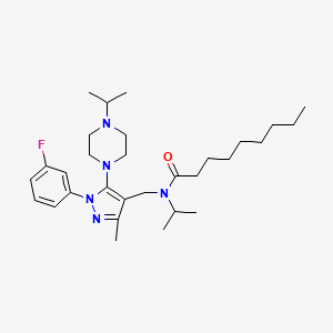 N~1~-{[1-(3-fluorophenyl)-5-(4-isopropylpiperazino)-3-methyl-1H-pyrazol-4-yl]methyl}-N~1~-isopropylnonanamide