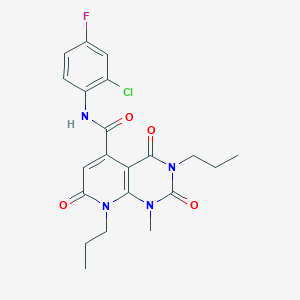 N-(2-chloro-4-fluorophenyl)-1-methyl-2,4,7-trioxo-3,8-dipropyl-1,2,3,4,7,8-hexahydropyrido[2,3-d]pyrimidine-5-carboxamide