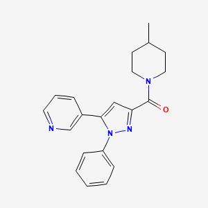 molecular formula C21H22N4O B1650645 3-{3-[(4-methylpiperidin-1-yl)carbonyl]-1-phenyl-1H-pyrazol-5-yl}pyridine CAS No. 1189662-84-7