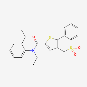 molecular formula C22H21NO3S2 B1650646 N-ethyl-N-(2-ethylphenyl)-4H-thieno[3,2-c]thiochromene-2-carboxamide 5,5-dioxide CAS No. 1189664-20-7