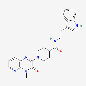 molecular formula C24H26N6O2 B1650648 N-[2-(1H-indol-3-yl)ethyl]-1-(4-methyl-3-oxo-3,4-dihydropyrido[2,3-b]pyrazin-2-yl)piperidine-4-carboxamide CAS No. 1189670-49-2