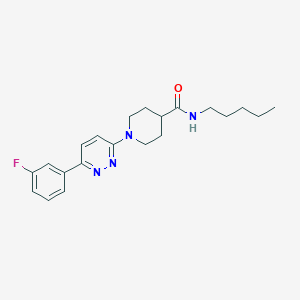 molecular formula C21H27FN4O B1650658 1-[6-(3-fluorophenyl)pyridazin-3-yl]-N-pentylpiperidine-4-carboxamide CAS No. 1189694-50-5