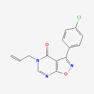 molecular formula C14H10ClN3O2 B1650663 5-allyl-3-(4-chlorophenyl)isoxazolo[5,4-d]pyrimidin-4(5H)-one CAS No. 1189704-57-1