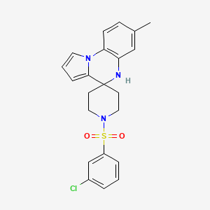 1-[(3-chlorophenyl)sulfonyl]-7'-methyl-5'H-spiro[piperidine-4,4'-pyrrolo[1,2-a]quinoxaline]