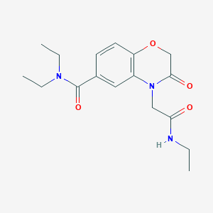 N,N-diethyl-4-[2-(ethylamino)-2-oxoethyl]-3-oxo-3,4-dihydro-2H-1,4-benzoxazine-6-carboxamide