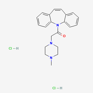 molecular formula C21H25Cl2N3O B1650688 5H-Dibenz(b,f)azepine, 5-(2-(4-methyl-1-piperazinyl)acetyl)-, dihydrochloride CAS No. 118989-88-1