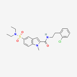 molecular formula C22H26ClN3O3S B1650691 N-[2-(2-chlorophenyl)ethyl]-5-[(diethylamino)sulfonyl]-1-methyl-1H-indole-2-carboxamide CAS No. 1189911-54-3