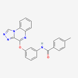 molecular formula C23H17N5O2 B1650692 4-[5-(1-benzoylpiperidin-4-yl)-1,2,4-oxadiazol-3-yl]-N-(3-ethylphenyl)benzamide CAS No. 1189914-20-2