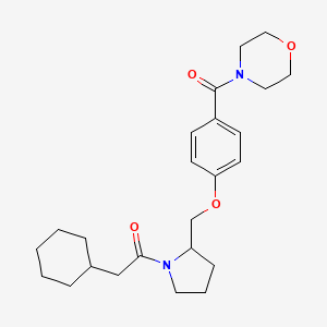 N-({4-[(4-fluorophenyl)sulfonyl]-2,3,4,5-tetrahydro-1,4-benzoxazepin-7-yl}methyl)-N-phenylcyclopropanecarboxamide