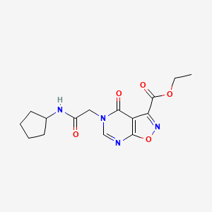 Ethyl 5-[2-(cyclopentylamino)-2-oxoethyl]-4-oxo-4,5-dihydroisoxazolo[5,4-d]pyrimidine-3-carboxylate
