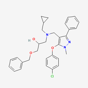 molecular formula C31H34ClN3O3 B1650701 1-(benzyloxy)-3-[{[5-(4-chlorophenoxy)-1-methyl-3-phenyl-1H-pyrazol-4-yl]methyl}(cyclopropylmethyl)amino]-2-propanol CAS No. 1189942-67-3