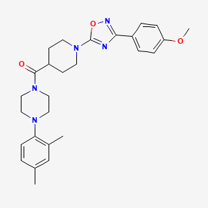 molecular formula C27H33N5O3 B1650705 1-(2,4-Dimethylphenyl)-4-({1-[3-(4-methoxyphenyl)-1,2,4-oxadiazol-5-yl]piperidin-4-yl}carbonyl)piperazine CAS No. 1189961-40-7