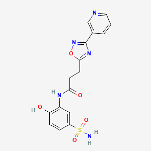 N-[5-(aminosulfonyl)-2-hydroxyphenyl]-3-(3-pyridin-3-yl-1,2,4-oxadiazol-5-yl)propanamide