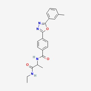 molecular formula C21H22N4O3 B1650718 N-ethyl-2-({4-[5-(3-methylphenyl)-1,3,4-oxadiazol-2-yl]phenyl}formamido)propanamide CAS No. 1190102-76-1