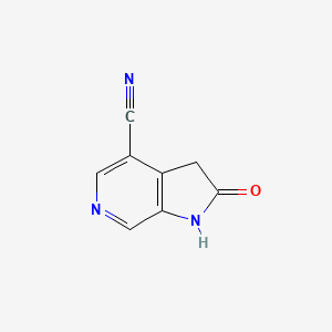 molecular formula C8H5N3O B1650720 2-Oxo-2,3-dihydro-1H-pyrrolo[2,3-C]pyridine-4-carbonitrile CAS No. 1190320-26-3