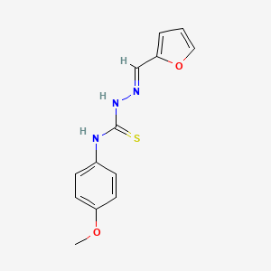 molecular formula C13H13N3O2S B1650721 2-Furaldehyde, 4-(p-methoxyphenyl)thiosemicarbazone CAS No. 119033-86-2