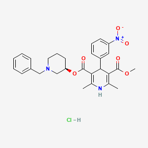 molecular formula C28H32ClN3O6 B1650722 (-)-alpha-Benidipine hydrochloride CAS No. 119065-62-2