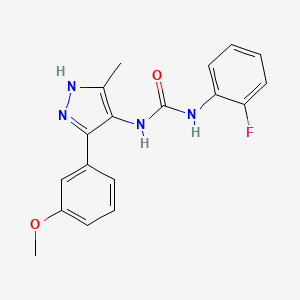 N-(2-fluorophenyl)-N'-[3-(3-methoxyphenyl)-5-methyl-1H-pyrazol-4-yl]urea