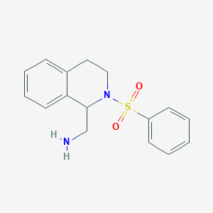 molecular formula C16H18N2O2S B1650735 [2-(Benzenesulfonyl)-1,2,3,4-tetrahydroisoquinolin-1-yl]methanamine CAS No. 1193387-94-8