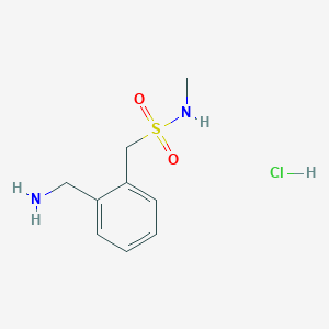 molecular formula C9H15ClN2O2S B1650736 1-[2-(aminomethyl)phenyl]-N-methylmethanesulfonamide hydrochloride CAS No. 1193390-01-0
