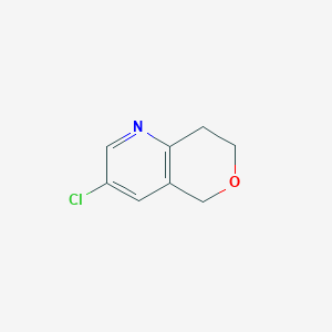 molecular formula C8H8ClNO B1650743 3-Chloro-7,8-dihydro-5H-pyrano[4,3-B]pyridine CAS No. 1196151-67-3