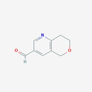 molecular formula C9H9NO2 B1650748 7,8-Dihydro-5H-pyrano[4,3-B]pyridine-3-carbaldehyde CAS No. 1196155-95-9