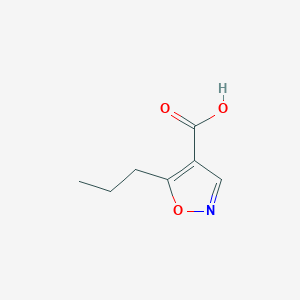 molecular formula C7H9NO3 B165075 5-丙基异恶唑-4-羧酸 CAS No. 134541-04-1