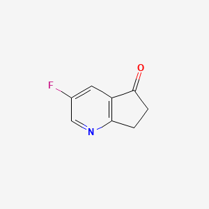 molecular formula C8H6FNO B1650750 3-氟-6,7-二氢环戊[b]吡啶-5-酮 CAS No. 1196156-82-7