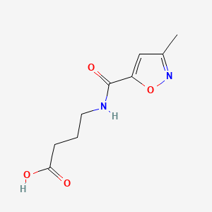 molecular formula C9H12N2O4 B1650756 Butanoic acid, 4-(((3-methyl-5-isoxazolyl)carbonyl)amino)- CAS No. 119737-52-9