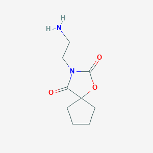 molecular formula C9H14N2O3 B1650757 3-(2-Aminoethyl)-1-oxa-3-aza-spiro[4.4]nonane-2,4-dione CAS No. 1197398-70-1