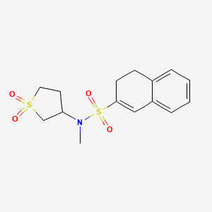 molecular formula C15H19NO4S2 B1650758 N-(1,1-dioxo-1lambda6-thiolan-3-yl)-N-methyl-3,4-dihydronaphthalene-2-sulfonamide CAS No. 1197462-04-6
