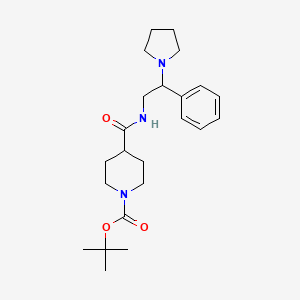 Tert-butyl 4-{[2-phenyl-2-(pyrrolidin-1-yl)ethyl]carbamoyl}piperidine-1-carboxylate