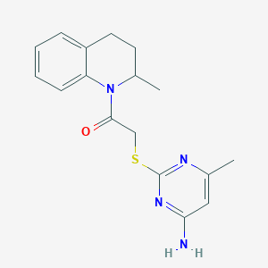 molecular formula C17H20N4OS B1650772 2-[(4-Amino-6-methylpyrimidin-2-yl)sulfanyl]-1-(2-methyl-1,2,3,4-tetrahydroquinolin-1-yl)ethan-1-one CAS No. 1197909-95-7