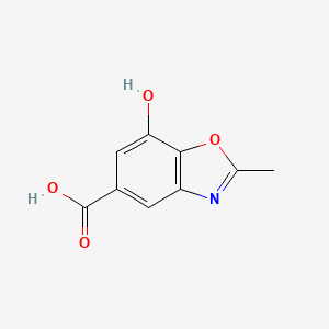 molecular formula C9H7NO4 B1650773 7-Hydroxy-2-methyl-1,3-benzoxazole-5-carboxylic acid CAS No. 1197944-27-6