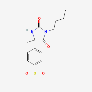 molecular formula C15H20N2O4S B1650774 3-Butyl-5-(4-methanesulfonylphenyl)-5-methylimidazolidine-2,4-dione CAS No. 1197950-07-4