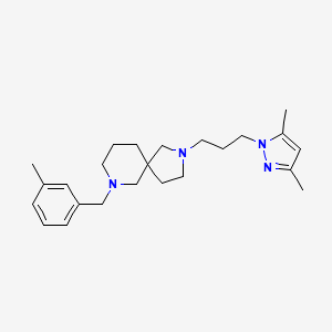 molecular formula C24H36N4 B1650789 2-[3-(3,5-dimethyl-1H-pyrazol-1-yl)propyl]-7-(3-methylbenzyl)-2,7-diazaspiro[4.5]decane CAS No. 1203416-46-9