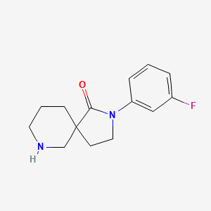 molecular formula C14H17FN2O B1650791 2-(3-Fluorophenyl)-2,7-diazaspiro[4.5]decan-1-one CAS No. 1203797-03-8
