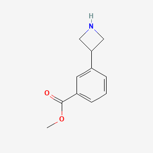 molecular formula C11H13NO2 B1650792 Methyl 3-(azetidin-3-yl)benzoate CAS No. 1203797-93-6