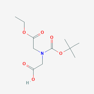 molecular formula C11H19NO6 B1650799 2-[(2-乙氧基-2-氧代乙基)-[(2-甲基丙烷-2-基)氧羰基]氨基]乙酸 CAS No. 1204812-91-8