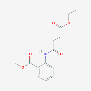 molecular formula C14H17NO5 B1650801 Methyl 2-(4-ethoxy-4-oxobutanamido)benzoate CAS No. 120572-41-0