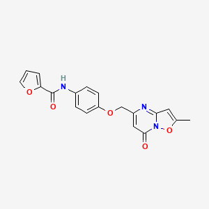 N-{4-[(2-methyl-7-oxo-7H-isoxazolo[2,3-a]pyrimidin-5-yl)methoxy]phenyl}-2-furamide