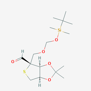 (3As,4R,6aR)-4-[[tert-butyl(dimethyl)silyl]oxymethoxymethyl]-2,2-dimethyl-6,6a-dihydro-3aH-thieno[3,4-d][1,3]dioxole-4-carbaldehyde