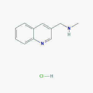 molecular formula C11H17ClN2O2 B1650815 N-Methyl-1-(quinolin-3-yl)methanamine hydrochloride CAS No. 120739-69-7