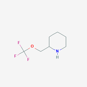 molecular formula C7H12F3NO B1650818 2-[(Trifluoromethoxy)methyl]piperidine CAS No. 1208080-29-8