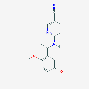 molecular formula C16H17N3O2 B1650826 6-{[1-(2,5-Dimethoxyphenyl)ethyl]amino}pyridine-3-carbonitrile CAS No. 1209063-61-5