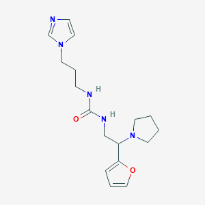 1-[2-(furan-2-yl)-2-(pyrrolidin-1-yl)ethyl]-3-[3-(1H-imidazol-1-yl)propyl]urea